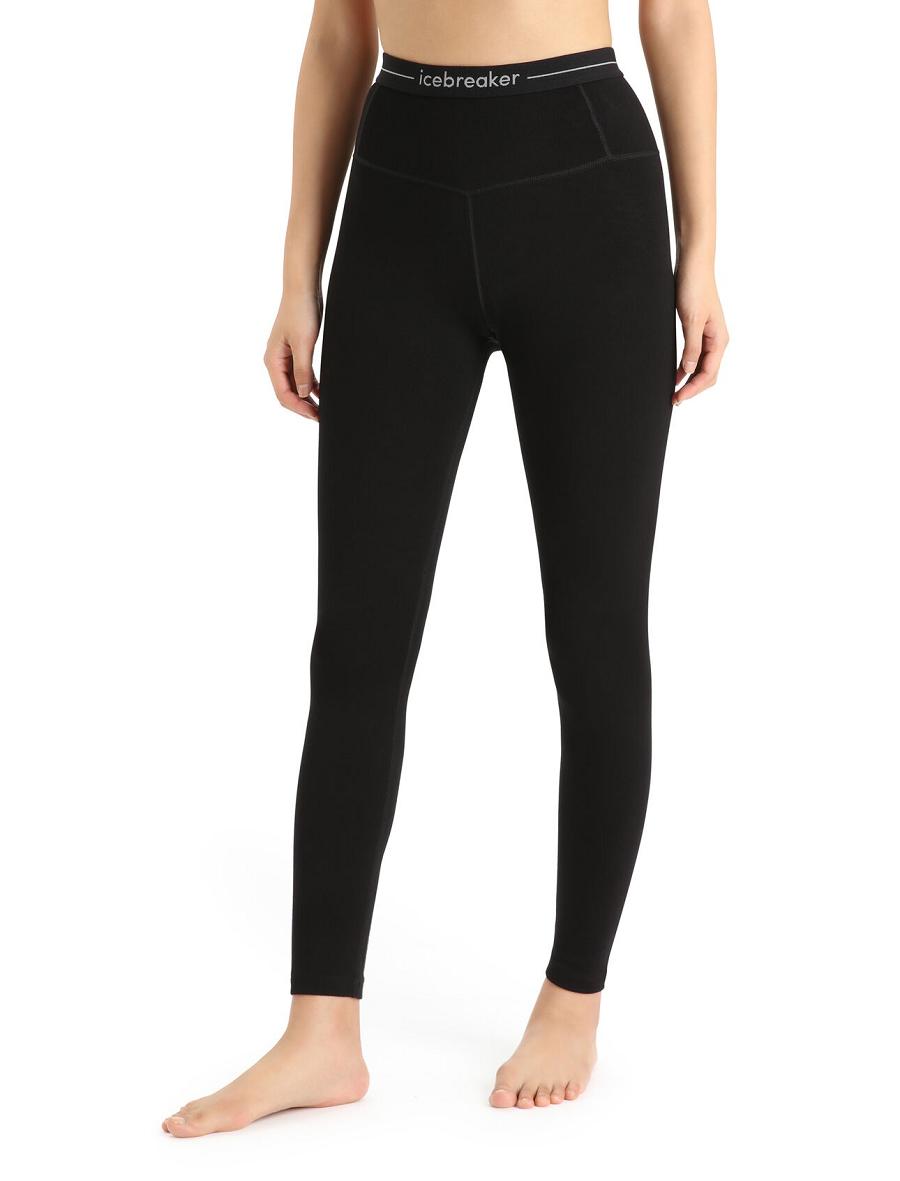 Base Layers Icebreaker Merino 260 Tech High Rise Leggings Damskie Czarne | PL 1095DFMN